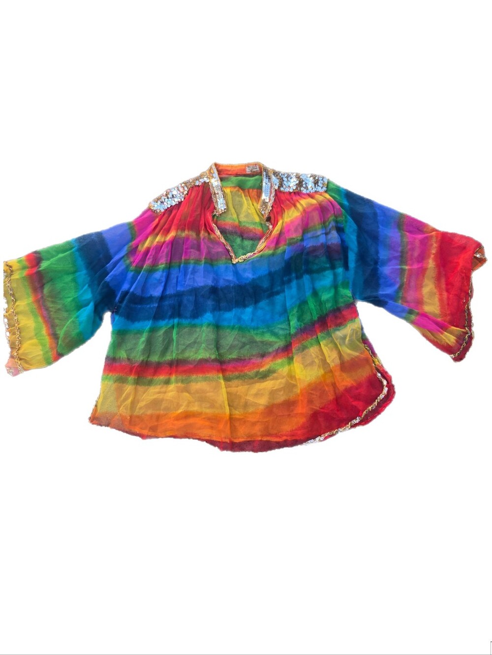 Vintage Burbank Costume Co. Rainbow Kimono Top